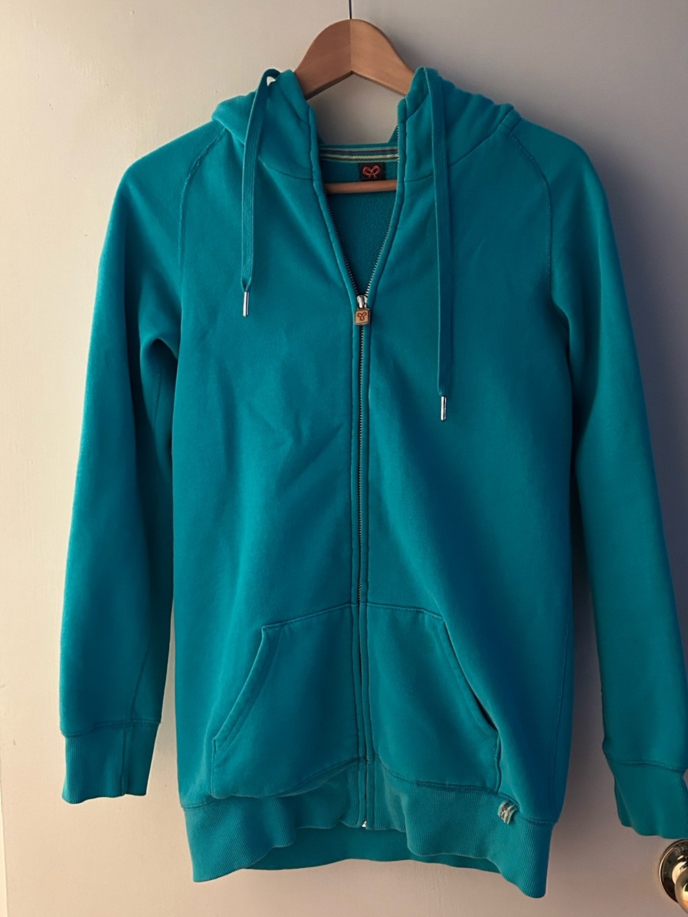 Y2K TNA blueish Teal long Full-Zip Hoodie Jacket